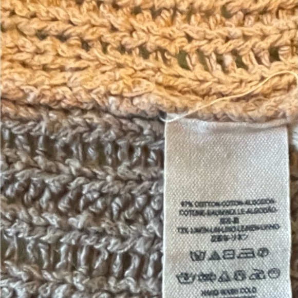 FREE PEOPLE CHUNKY COTTON CARDIGAN SWEATER - Picture 7 of 7